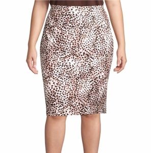 New Lord & Taylor Leopard Printed Pencil Skirt